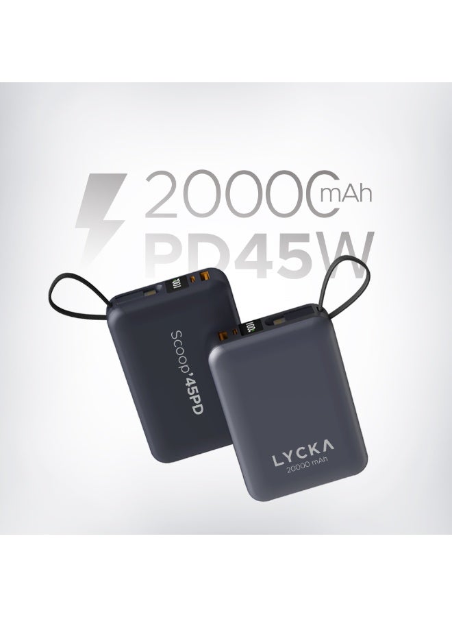 LYCKA Scoop 45PD Power Bank – 45W Fast Charging Portable Charger with Power Delivery for Smartphones, Tablets & Earbuds – Sleek & Compact Design - Image 4